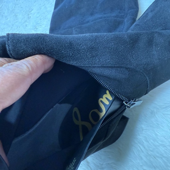 Sam Edelman Verona Boot Black Over the Knee Suede Boots Size 9 Heeled Boots - Picture 11 of 12